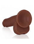 RealRock 7 in. Cock with Balls Straight Brown