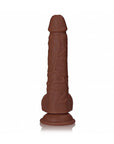 RealRock 8 in. Cock with Balls Straight Brown