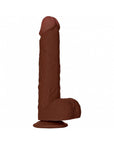 RealRock 9 in. Cock with Balls Straight Brown