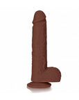 RealRock 9 in. Cock with Balls Straight Brown