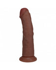 RealRock 6 in. Vibrating Cock Curved Brown