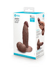 b-Vibe Slipskin Realistic Silicone Dildo 6 in. Girthy Brown