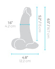 b-Vibe Slipskin Realistic Silicone Dildo 6.5 in. Curved Cream