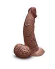 b-Vibe Slipskin Realistic Silicone Dildo 6.5 in. Curved Brown