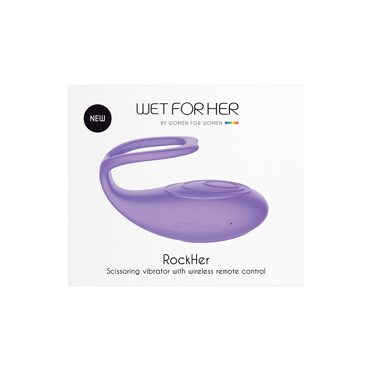 Wet For Her RockHer Scissoring Vibrator with Remote Control Purple