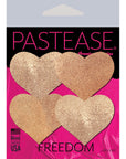 Pastease Petite Hearts 4pc - Rose Gold