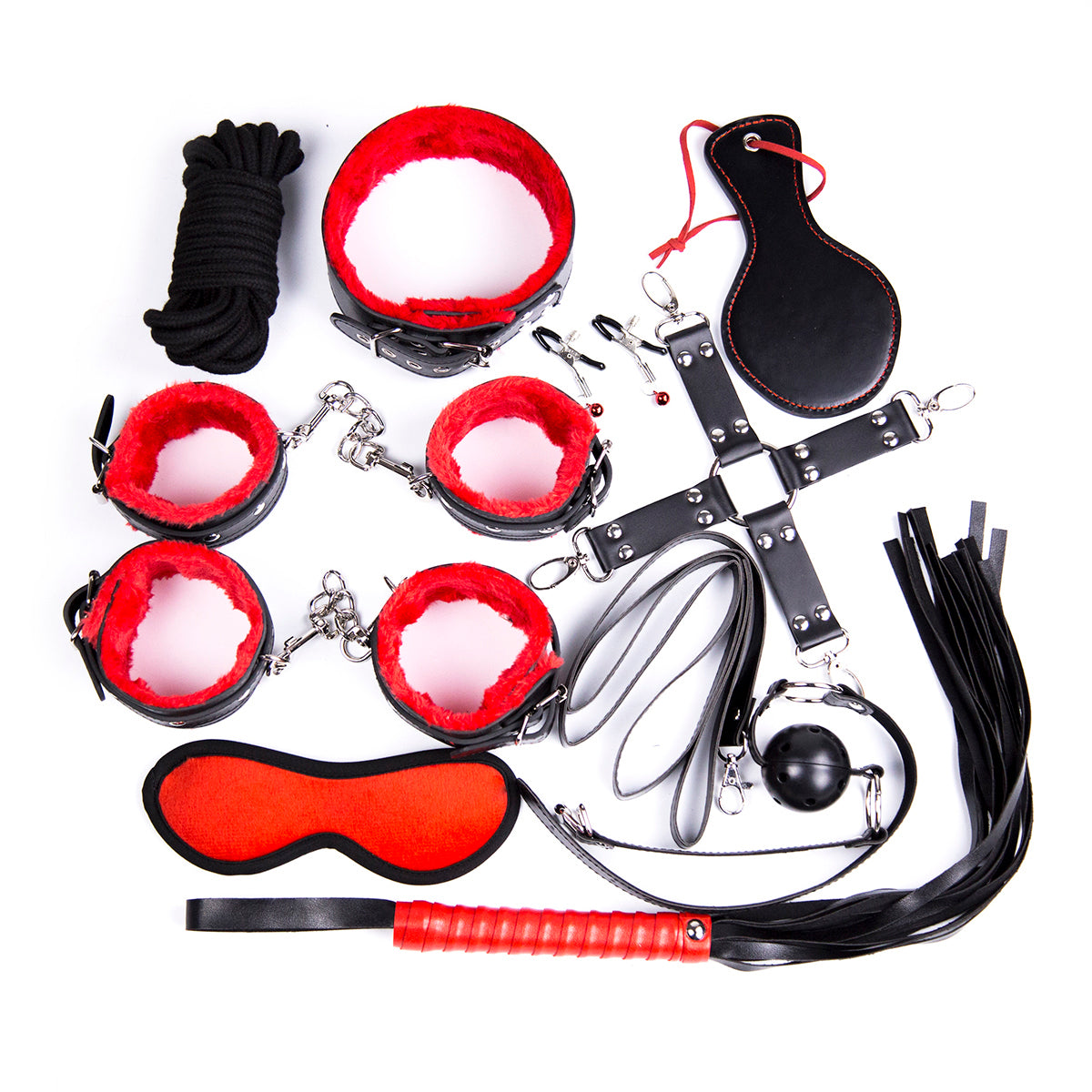 Everything Bondage 14pc Deluxe Kit - Red