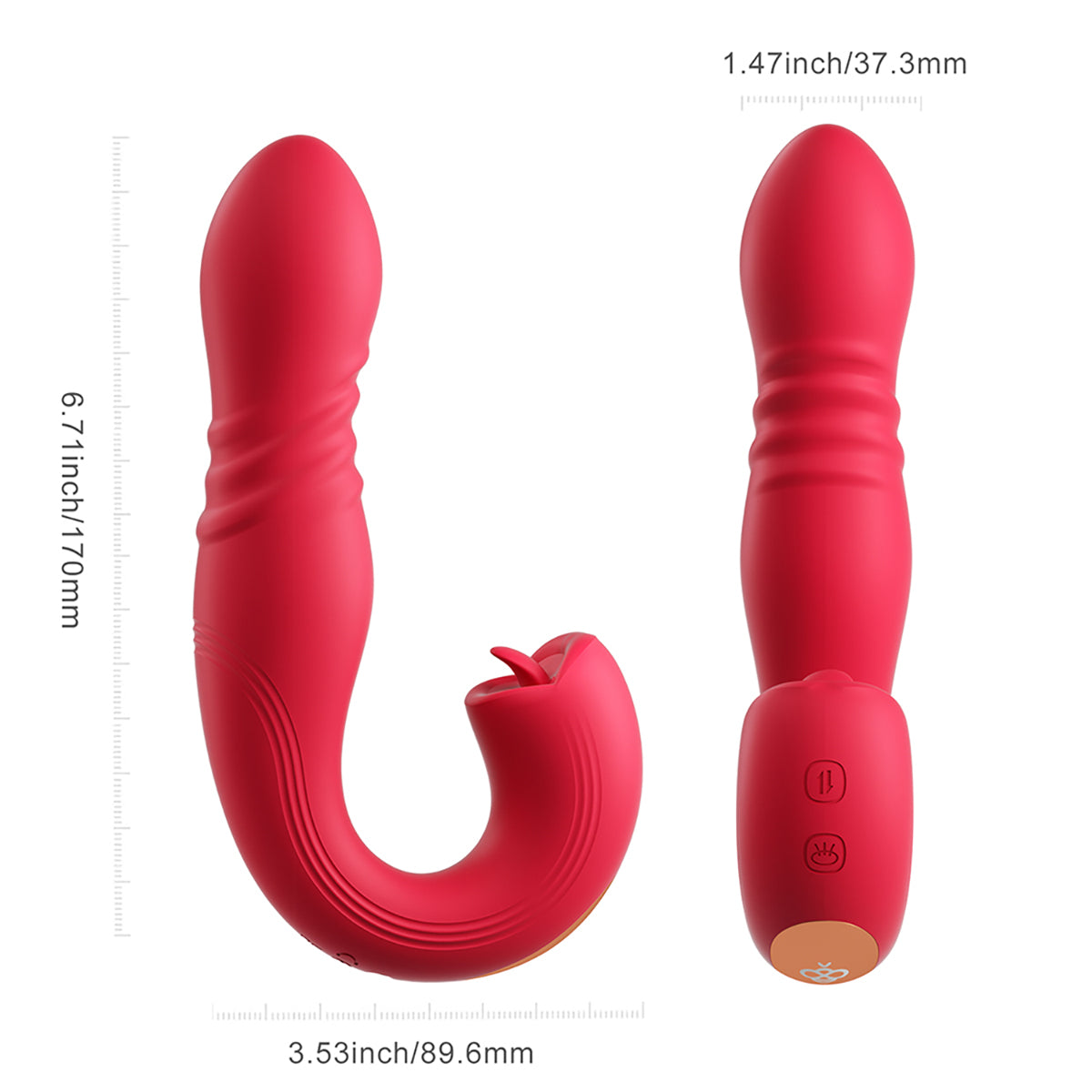 Honey Play Box Joi Thrust 2 App-Controlled Thrusting Vibrator &amp; Clit Licker