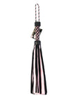 Suede and Fluff MINI Flogger - 18" - Pink/Black