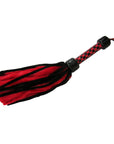 Suede and Fluff MINI Flogger - 18" - Red/Black