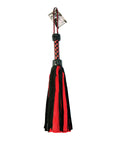 Suede and Fluff MINI Flogger - 18" - Red/Black