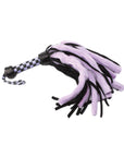 Suede and Fluff MINI Flogger - 18" - Purple/Black