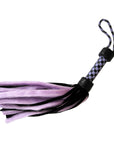 Suede and Fluff MINI Flogger - 18" - Purple/Black