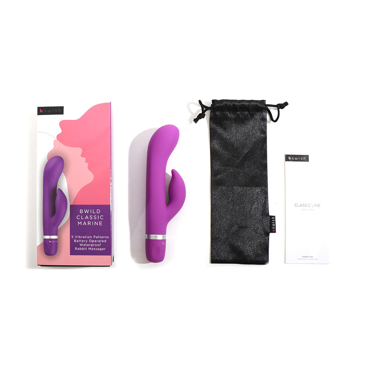B Swish Bwild Classic Marine Vibrator Purple