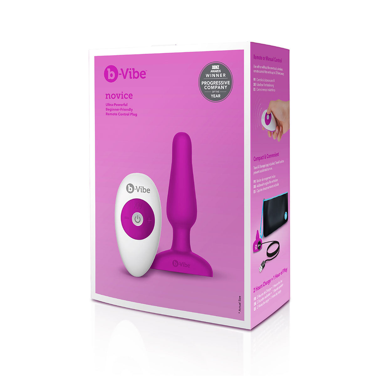 B-Vibe Novice Plug - Fuchsia