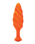 B-Vibe Texture Plug Swirl Orange (Medium)