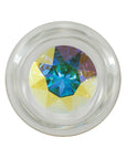 Crystal Delights Small Clear Plug  - Aurora Borealis