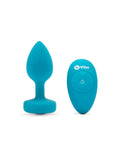 B-Vibe Vibrating Jewel Plug Small/Medium - Aqua