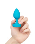 B-Vibe Vibrating Jewel Plug Small/Medium - Aqua