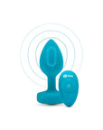 B-Vibe Vibrating Jewel Plug Small/Medium - Aqua