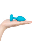 B-Vibe Vibrating Jewel Plug Small/Medium - Aqua