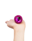 B-Vibe Vibrating Jewel Plug Small/Medium - Fuchsia