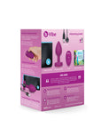 B-Vibe Vibrating Jewel Plug Small/Medium - Fuchsia