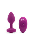 B-Vibe Vibrating Jewel Plug Small/Medium - Fuchsia