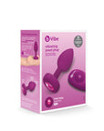 B-Vibe Vibrating Jewel Plug Small/Medium - Fuchsia