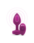 B-Vibe Vibrating Jewel Plug Small/Medium - Fuchsia