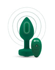 B-Vibe Vibrating Jewel Plug Medium/Large - Emerald