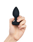 B-Vibe Vibrating Jewel Plug Medium/Large - Black