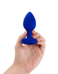 B-Vibe Vibrating Jewel Plug Large/X-Large - Blue Sapphire