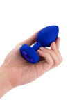 B-Vibe Vibrating Jewel Plug Large/X-Large - Blue Sapphire