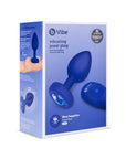 B-Vibe Vibrating Jewel Plug Large/X-Large - Blue Sapphire