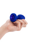 B-Vibe Vibrating Jewel Plug Large/X-Large - Blue Sapphire