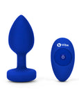 B-Vibe Vibrating Jewel Plug Large/X-Large - Blue Sapphire