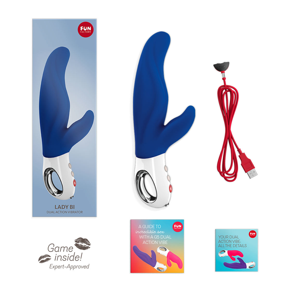 Fun Factory Lady Bi Dual Action Vibrator Blue