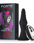 FORTO Vibrating Large Remote Ribbed Plug