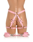 STRICT Bondage Harness with Bows Pink XL-2XL