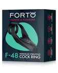 FORTO F-48 Vibrating Perineum Double C-Ring - Black