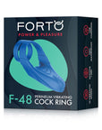 FORTO F-48 Vibrating Perineum Double C-Ring - Blue