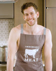 Twisted Wares I Rub My Own Meat Apron Dark Grey