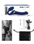 Strap-On-Me Multi-Orgasm Medium Bendable Strap-On - Blue