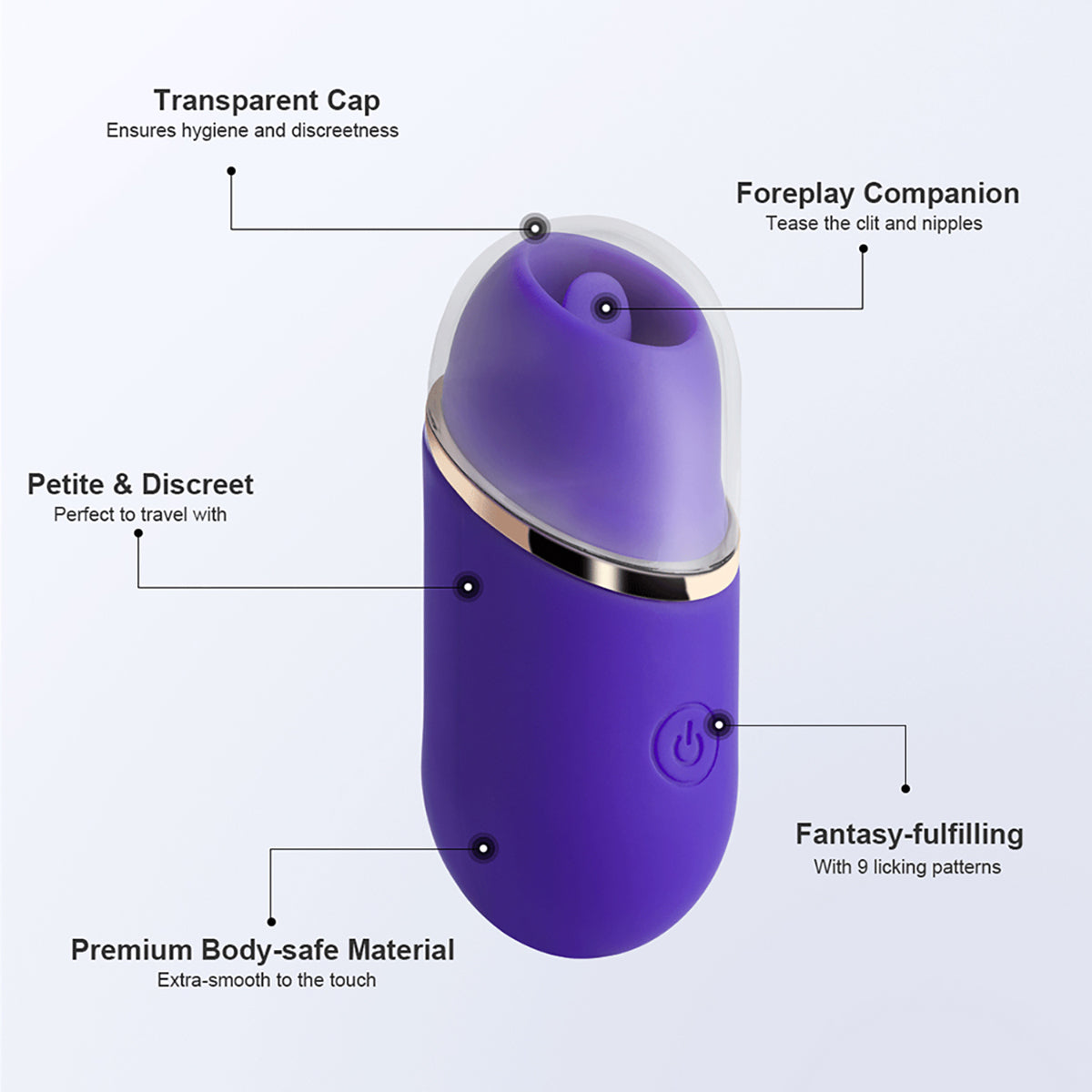 Abby Mini Clit Licking Vibrator - Purple