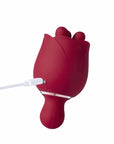 Rosewyn Rotating Rose Vibrator - Red