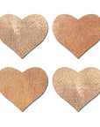 Pastease Petite Hearts 4pc - Rose Gold