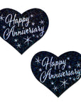 Pastease Happy Anniversary Hearts - Black