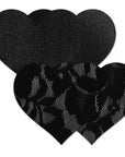 Nippies Basics Black Hearts - Size B