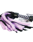 Suede and Fluff MINI Flogger - 18" - Purple/Black